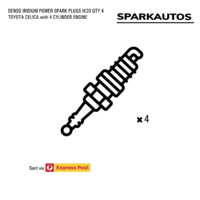 DENSO IRIDIUM POWER SPARK PLUGS TOYOTA CELICA with 4 CYLINDER ENGINE - IK20 X 4