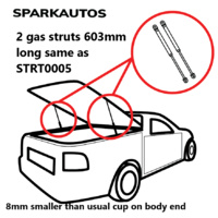 Tonneau Cover Gas Struts 603mm long @ 150N 