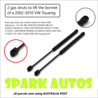 Qty(2) Bonnet Gas Struts For VW TOUAREG 7LA 7L6 7L7 10/2002 - 05/2010 7L6845587A