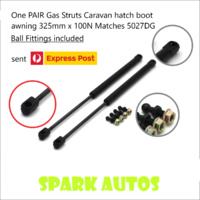 One PAIR Gas Struts Caravan hatch boot awning 325mm long x 100N Matches 5027DG