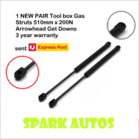 1 NEW PAIR Tool box Gas Struts 510mm x 200N Arrowhead Get Downs 3 year warranty