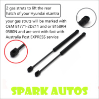 GAS STRUTS SUIT HYUNDAI eLANTRA HATCHBACK BOOT same: 81771-2D211 or 8158RH 0580N