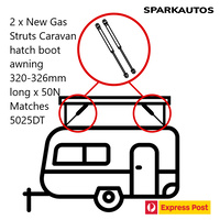 2 x New Gas Struts Caravan hatch boot awning 322mm long x 50N Matches 5025DT