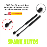 1 PAIR Gas Struts suit Jeep Wrangler JK Series 2011 to 2018 Rear Window (6678)