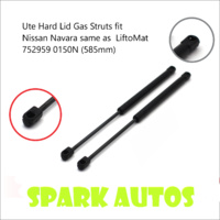 Ute Hard Lid Gas Struts fit Nissan Navara same as  LiftoMat 752959 0150N (585mm)